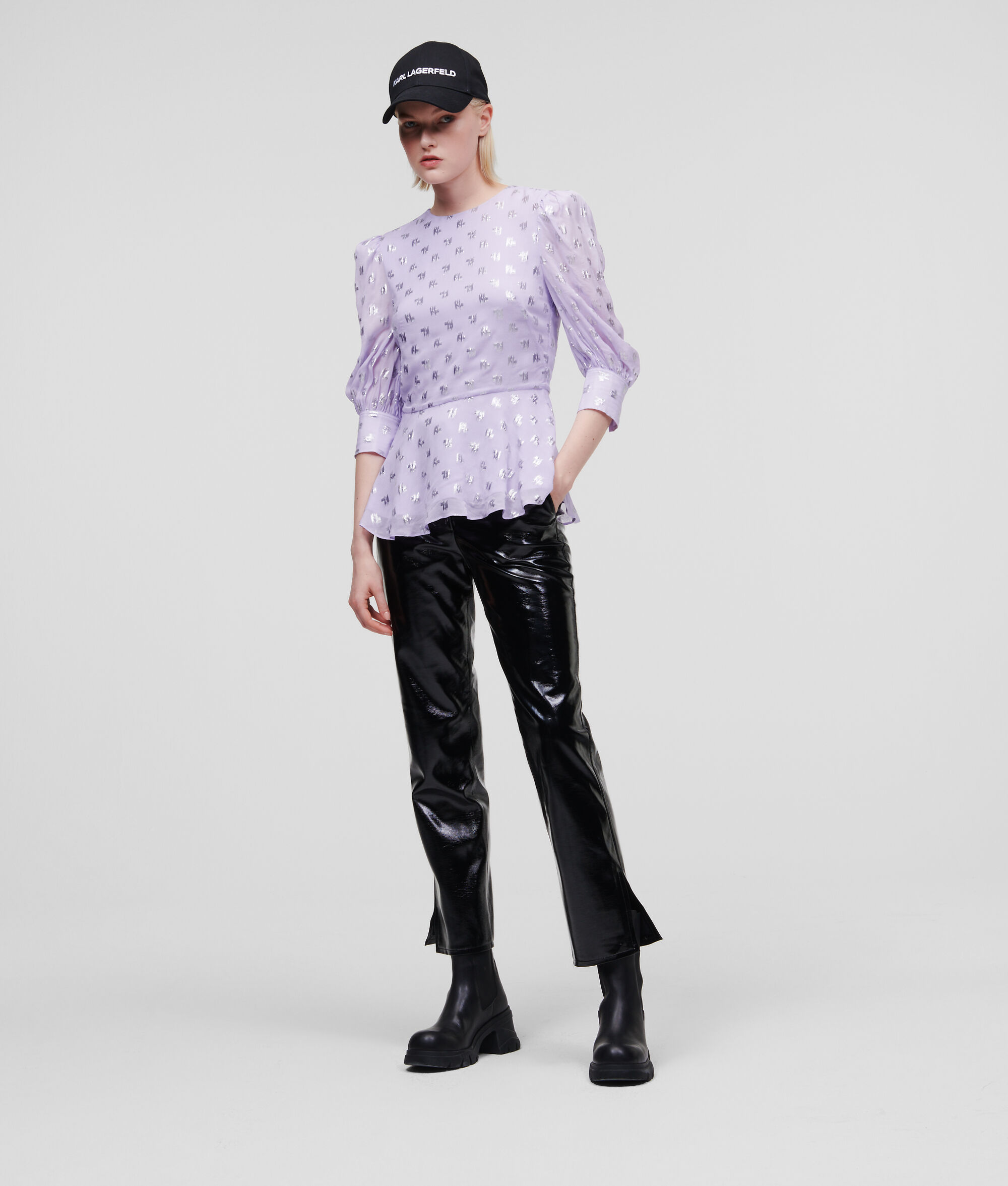 (image for) Cost-Effective METALLIC KL MONOGRAM BLOUSE